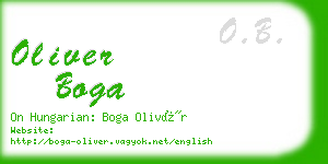 oliver boga business card